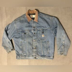 Vintage 1994 Carhartt Denim Insulated Heavyweight Work Jacket - Men’s Size L